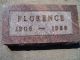 Headstone Florence Johnson Brodd